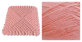 (Merino Blend) CORAL HAZE - Embossed Foliage Reversible Blanket YARN KIT